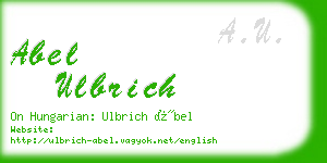 abel ulbrich business card